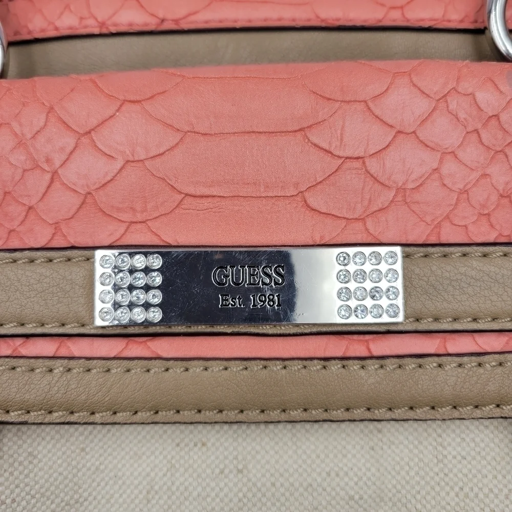 Guess Tan & Orange Shoulder Bag
